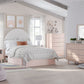 Wistenpine - 8 Pc. - Dresser, Mirror, Chest, Full Upholstered Panel Bed With Under Bed Storage - Blush