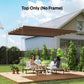 8.5' x 11.5' Retractable Pergola Canopy Replacement, Fit 10' x 13' Frame, Pergola Cover Replacement Top Only, Coffee