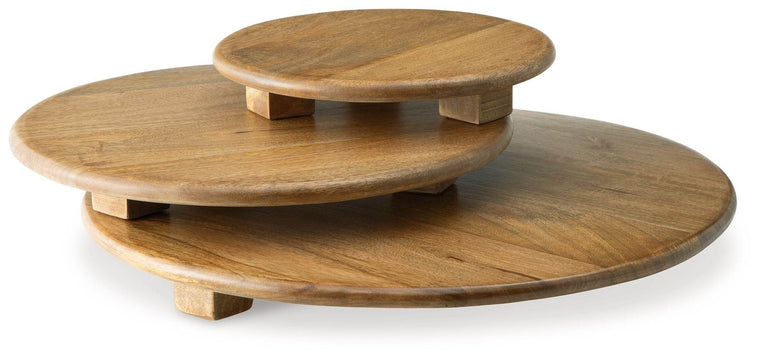 Kaidler - Brown - Tray Set (Set of 3) - Forward Furniture