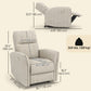 Power Recliner Chair with USB Ports and Footrest - Beige