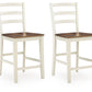 Brinfern - Barstool (Set of 2) - Brown / Antique White