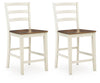 Brinfern - Barstool (Set of 2) - Brown / Antique White