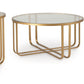 Milloton - Gold - Occasional Table Set (Set of 3)