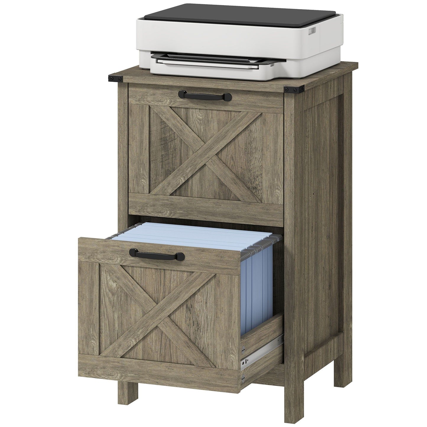2-Drawer Vertical Filing Cabinet - Grey Wash