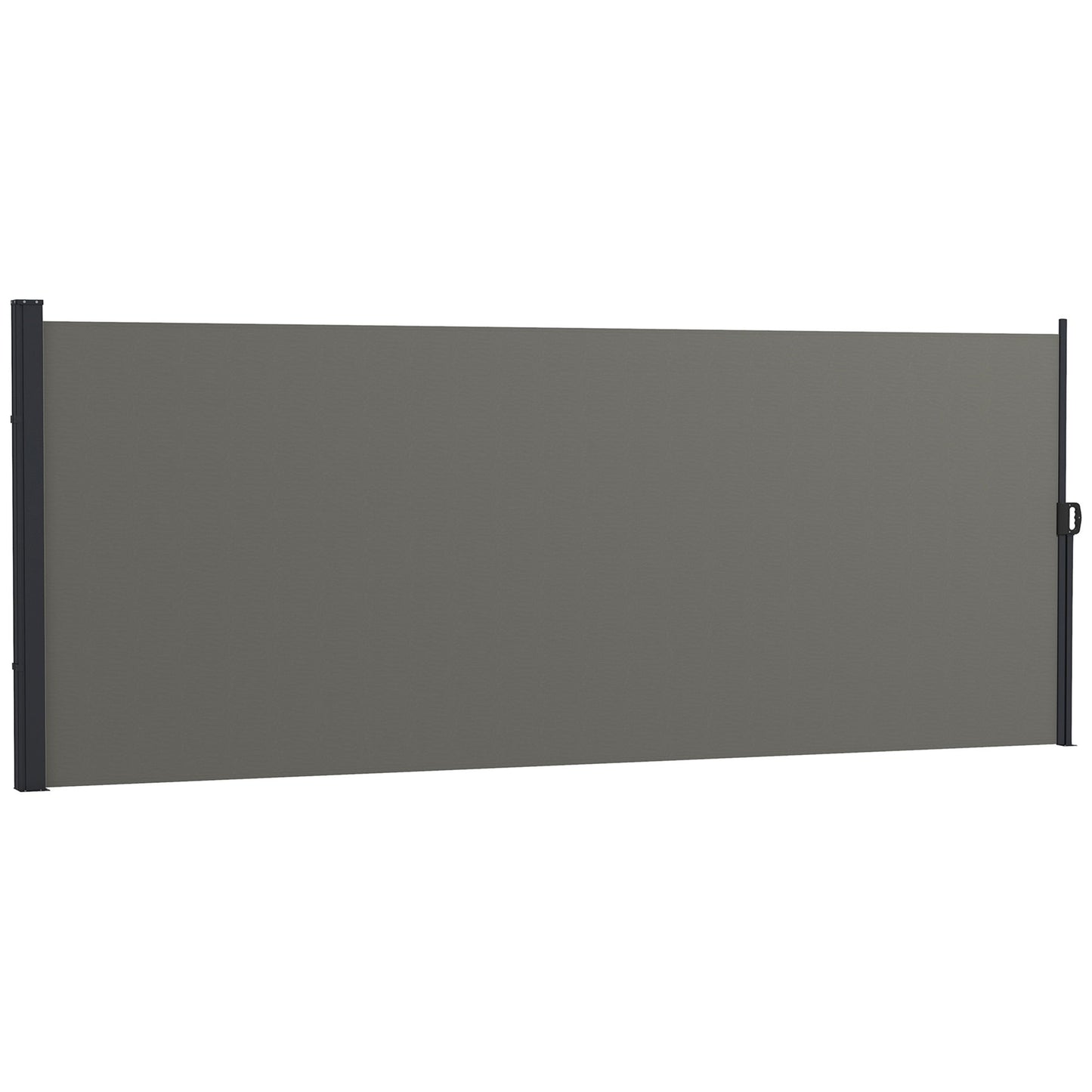 13' x 5' Retractable Side Awning, Outdoor Privacy Screen for Garden, Hot Tub, Balcony, Terrace, Pool, Dark Grey
