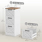 3 Drawer File Cabinet with Silent Slides, Vertical Farmhouse Filing Cabinet Fits Letter/A4 Size Home Office, White