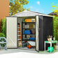 6.5' x 4' Outdoor Storage Shed, Metal Garden Shed with Lockable Double Doors, 4 Vents, Dark Grey