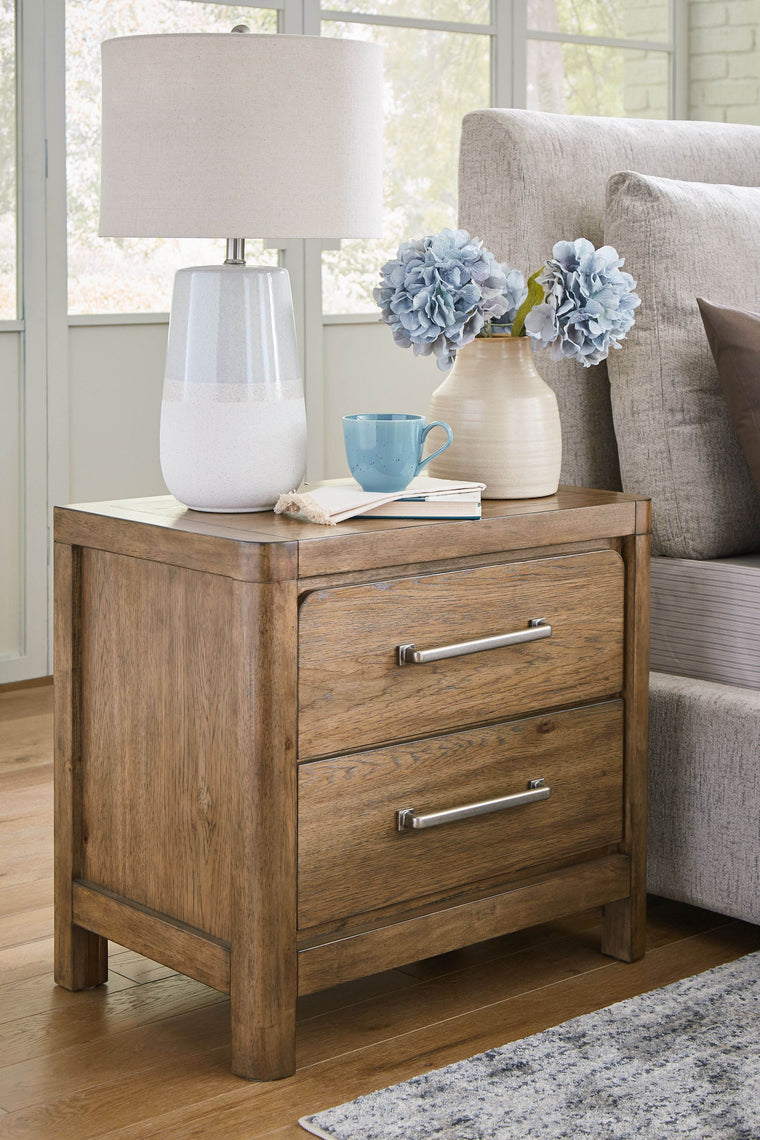 Cabalynn - Light Brown - Two Drawer Night Stand - Forward Furniture