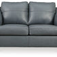 Genoa - Steel - Loveseat - Leather Match