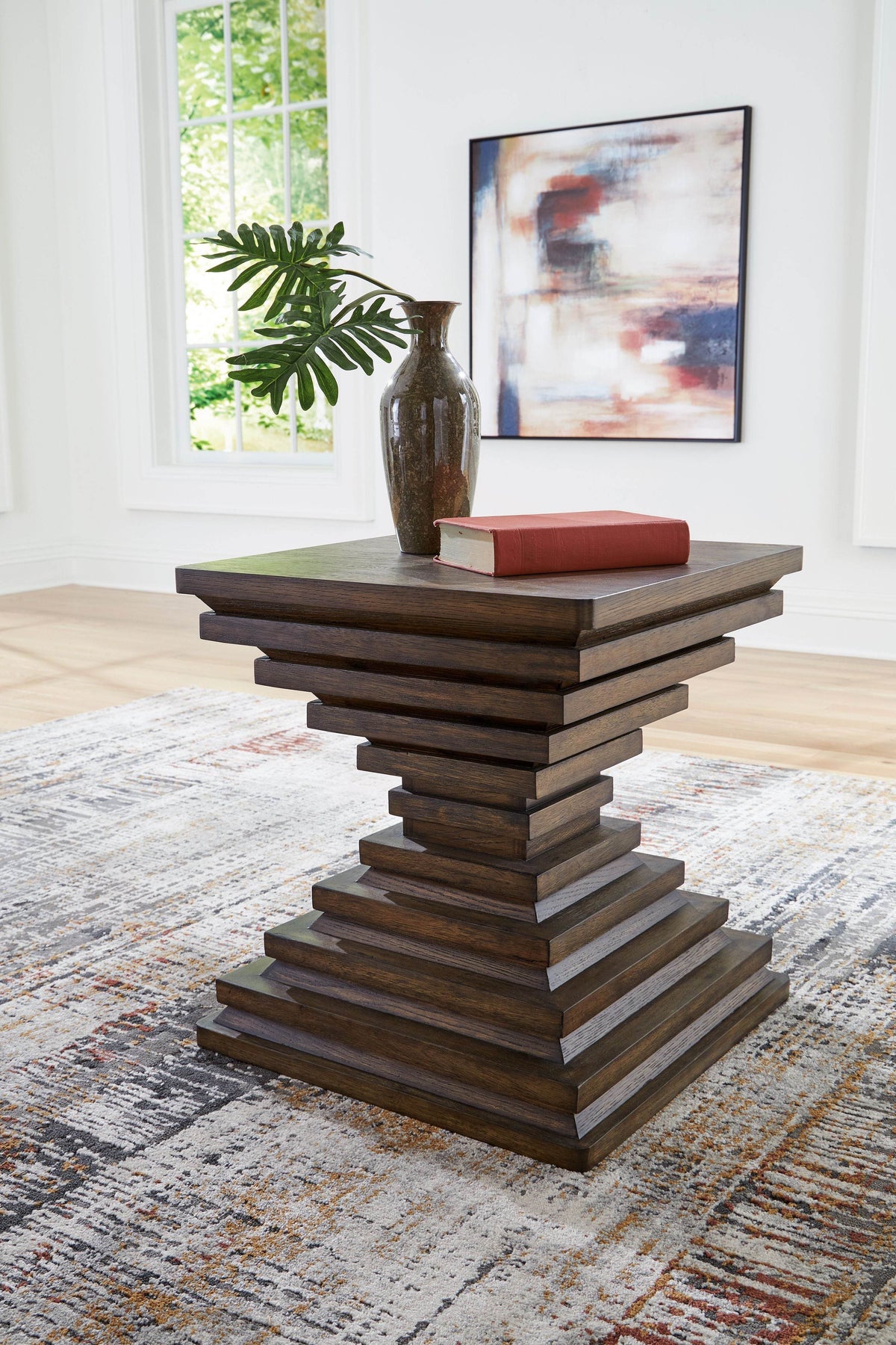 Hannodream - Warm Brown - Square End Table - Forward Furniture