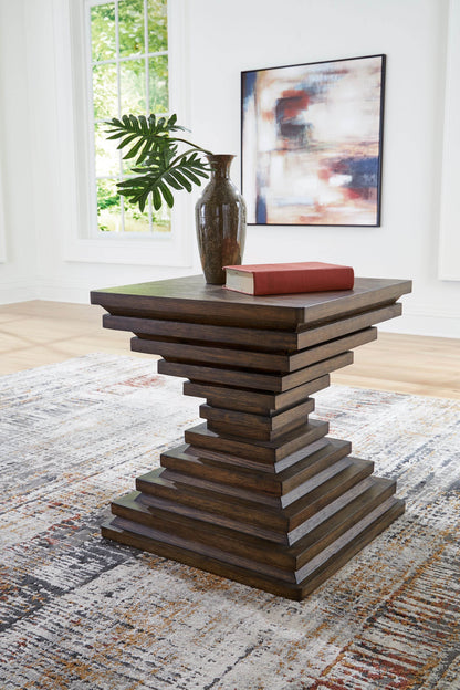 Hannodream - Warm Brown - Square End Table - Forward Furniture