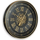 Dairton - Black / Gold Finish - Wall Clock