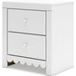 Mollviney - White - Two Drawer Night Stand