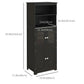 63" Buffet with Hutch and 4 Doors - Black
