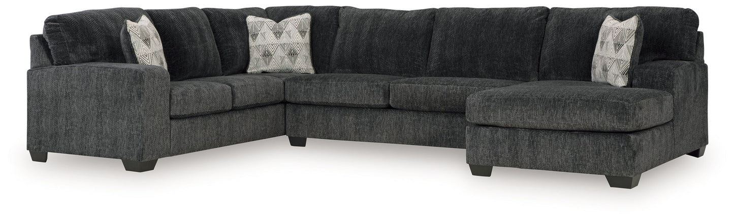 Hollyview - 3-Piece Sectional With Raf Corner Chaise - Shadow