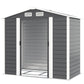 7' x 4' Outdoor Storage Shed, Metal Garden Shed with Lockable Doors and Gloves for Backyard, Garden, Patio, Dark Grey