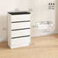 Tall Chest of Drawers, 4 Drawer Dresser for Bedroom, Living Room, Hallway, Modern Storage Cabinet, White Wood Effect
