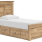 Makidern - Panel Storage Bed With Under Bed Storage Unit