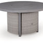Half Moon Beach - Round Fire Pit Table - Gray