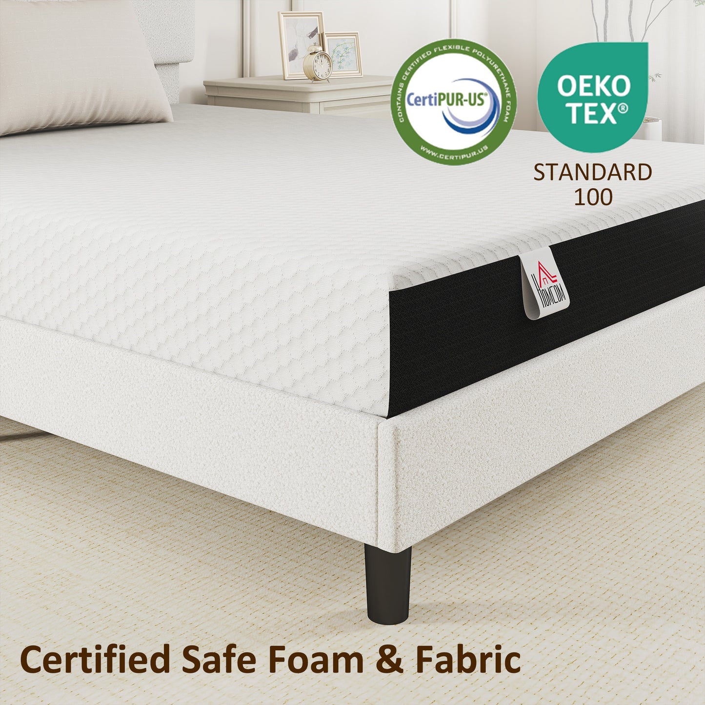 Queen 8 Inch Memory Foam Mattress in a Box, Pressure Relief & Lumbar Support, CertiPUR-US Certified, Medium Firm