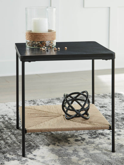 Minrich - Black / Natural - Accent Table - Forward Furniture