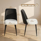 Upholstered Dining Chairs Set of 2 with Steel Legs - Black