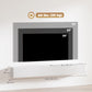 71" Floating TV Stand for TVs up to 72 Inch, Wall Mount Media Console with 2 Fluted Flip-Down Doors, Cable Hole, White