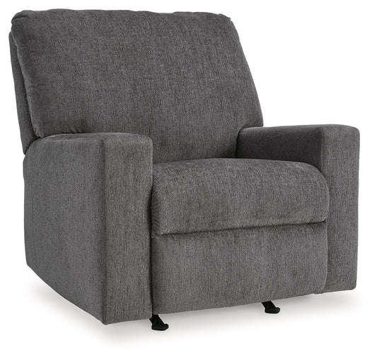 Rannis - Pewter - Rocker Recliner - Fabric