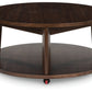 Korestone 2 - Dark Brown - Round Cocktail Table