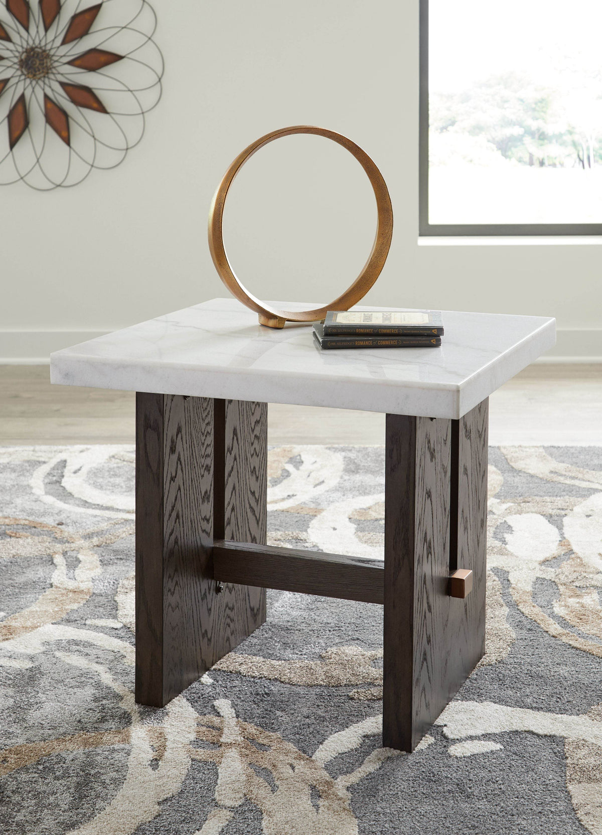 Burkhaus - White / Dark Brown - Rectangular End Table - Forward Furniture