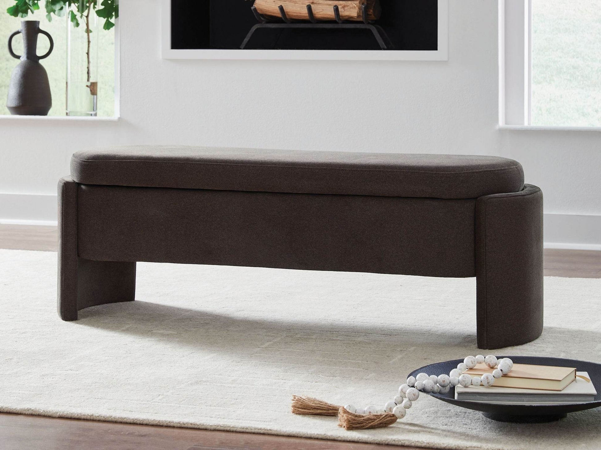 Vavuniya - Brown - Storage Bench - Forward Furniture