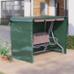 3-Seater Patio Swing Cover, Outdoor Garden Furniture Protection Hammock Glider Cover, Waterproof Dustproof Windproof, 85" x 61" x 59", Dark Green