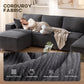 Modular U Shaped Couch, Sectional Sofa with Double Chaises and Spring Cushions, Dark Grey