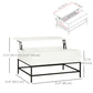 Lift Top Coffee Table with Hidden Storage Compartment Lift Tabletop Center Table for Living Room, White