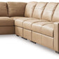 Bandon - Toffee - 4-Piece Sectional With Raf Loveseat - Leather Match - Forward Furniture