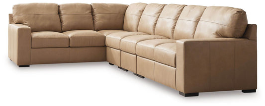 Bandon - Toffee - 4-Piece Sectional With Raf Loveseat - Leather Match - Forward Furniture