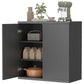 30.7" Sideboard Buffet Cabinet with Soft-Close Door - Distressed Black Grey