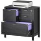 4-Drawer Lateral Filing Cabinet - Black Wood Grain