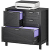 4-Drawer Lateral Filing Cabinet - Black Wood Grain