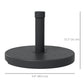 33 lbs Black Concrete Umbrella Base 18.3" Round