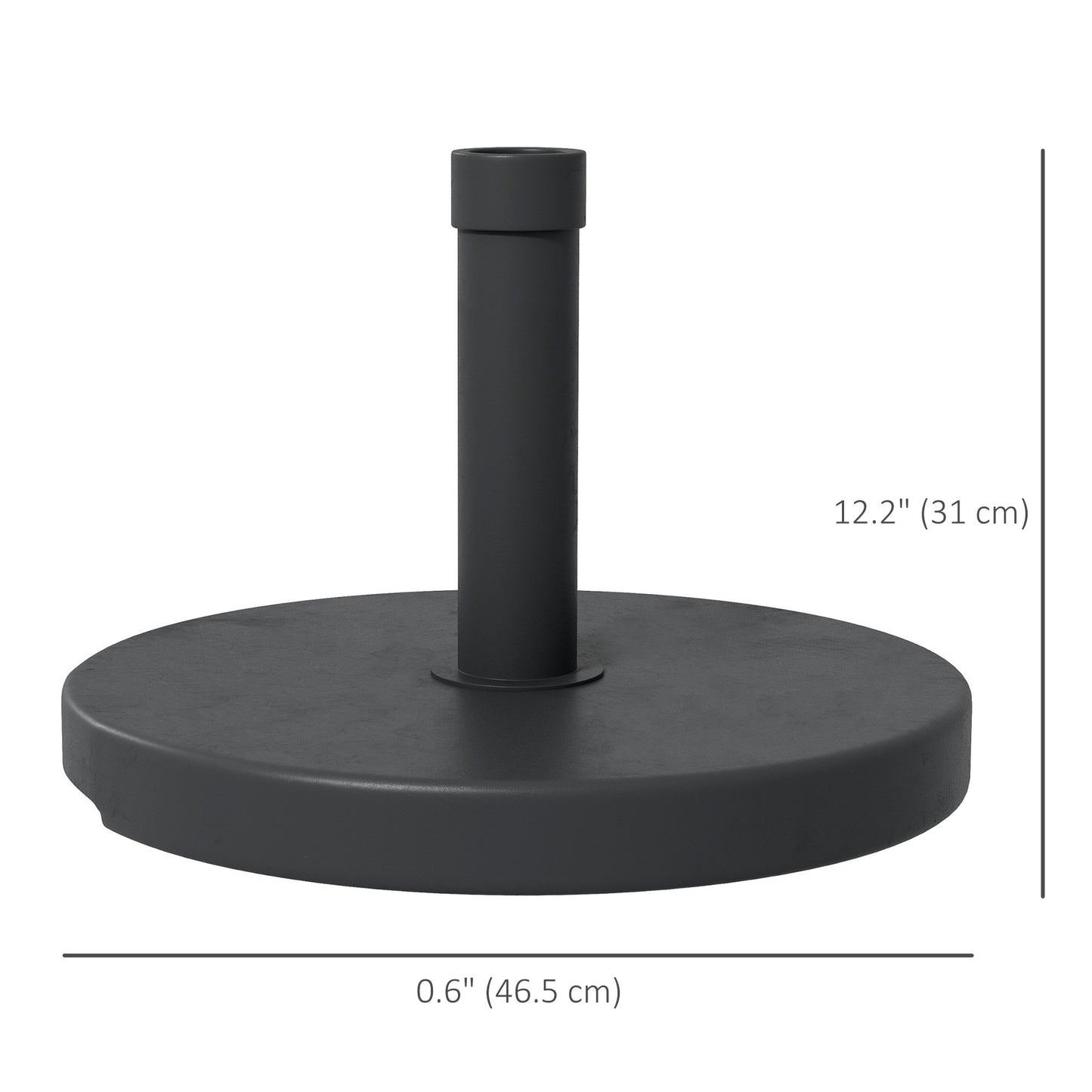 33 lbs Black Concrete Umbrella Base 18.3" Round