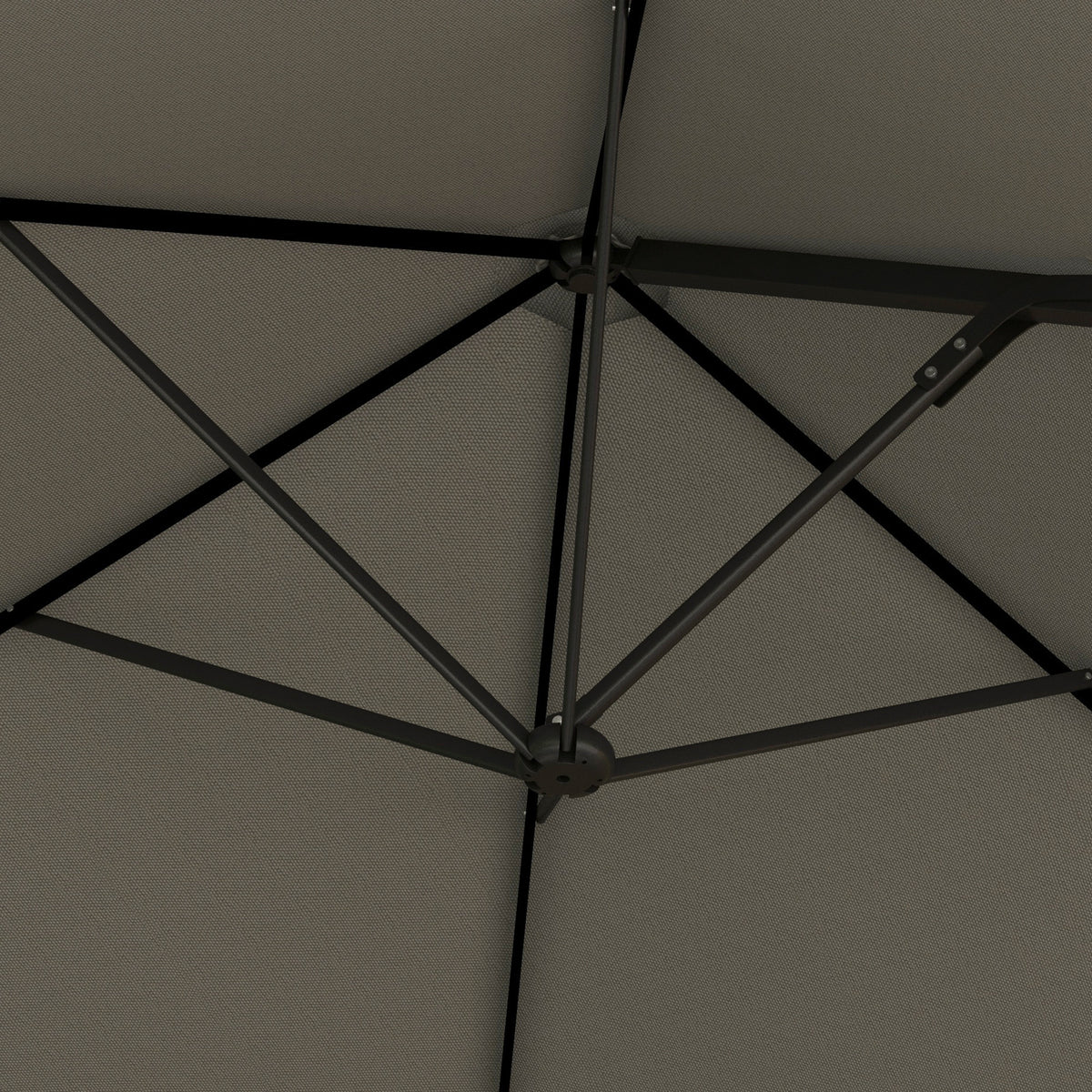 8.5FT Light Grey Roma Cantilever Parasol with Cross Base