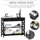 39" Console Table, Narrow Entryway Table with Storage Shelves, Drawers and X Frame for Behind Couch, Living Room, Hallway, Black