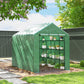 8' x 6' x 7' Portable Walk-In Greenhouse Hot House with 18 Shelves, Water/UV Resistant Weather Cover, & Roll Up Door