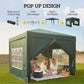 10'x10' Outdoor Pop Up Party Tent Wedding Gazebo Canopy with Carrying Bag (Dark Green)