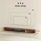 71" Floating TV Stand for TVs up to 75 Inch, Wall Mounted Media Console with Flip Drawer and 2 Open Shelves, Walnut