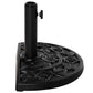 20 lb Heavy Duty Half Umbrella Base, Outdoor Concrete Umbrella Stand, Patio Half Round Base for Market Umbrella, Black