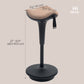 Swivel Standing Desk Chair, Adjustable Active Ergonomic Standing Stool, Backless Wobble Stool Chair, Brown