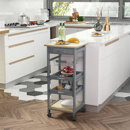 Rolling Kitchen Island Cart with Drawer