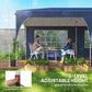 10 x 20 ft Pop Up Canopy Tent with Reflective Strips, UPF 50+ Easy up Instant Canopy with 6 Sandbags, Dark Blue